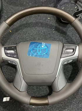 适用于老改新LC150 120老霸道酷路泽大霸王塞纳桃木真皮方向盘总