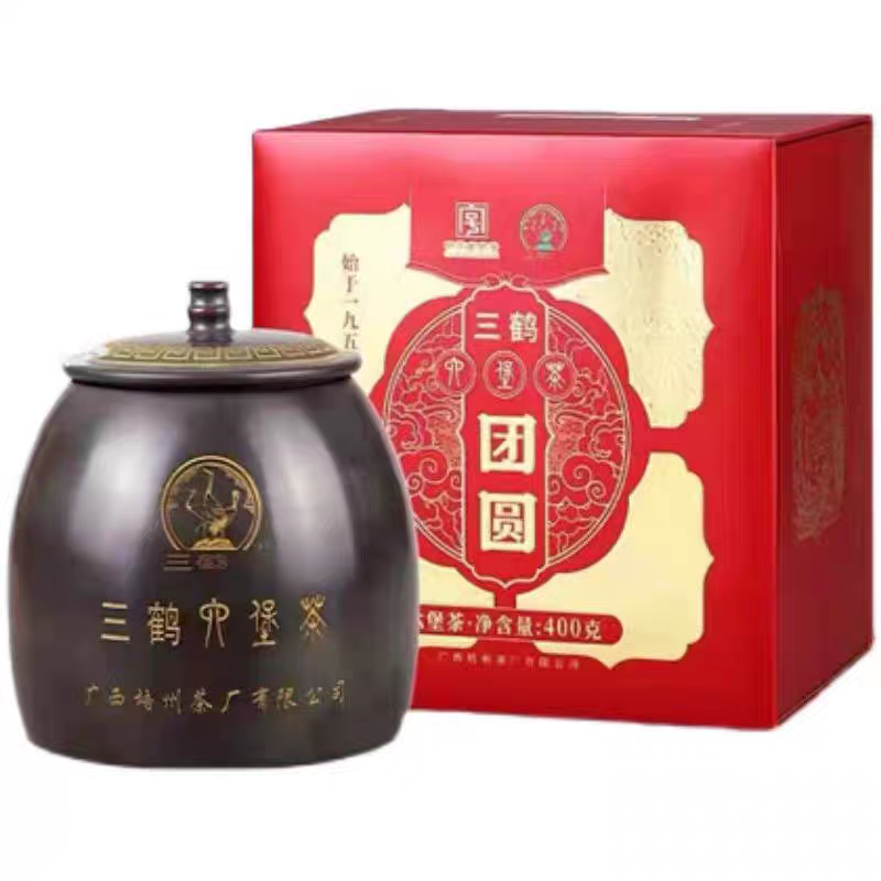 【最新版】三鹤团圆陶罐六堡茶广西梧州茶厂黑茶特产礼盒礼尚往来