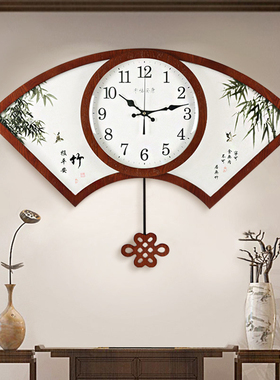 新中式挂钟客厅中国风艺术装饰挂表创意大气时钟家用个性时尚钟表
