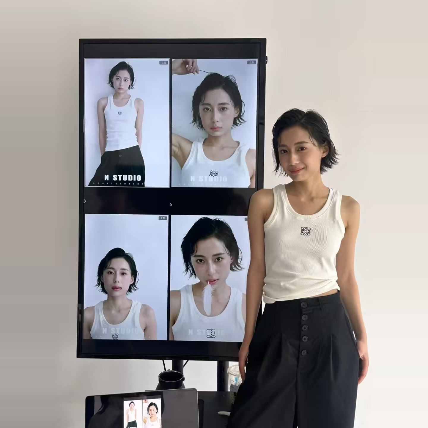 摄影联机拍摄显示器4K高清显示屏大屏幕专用影棚选照片电子广告屏