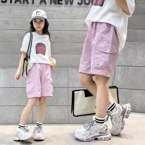 女童夏季速干工装五分裤