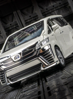 车致CZ32193真威尔法商务车合金模型汽车摆件收藏回力声