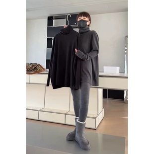 糯米T磨毛打底衫 诗歌兰女装 优雅中长款 3150慵懒法式 女 2025冬款