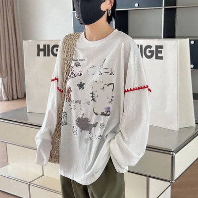 诗歌兰女装9161春季26年新卡通懒人T恤大版型防晒欧货B27