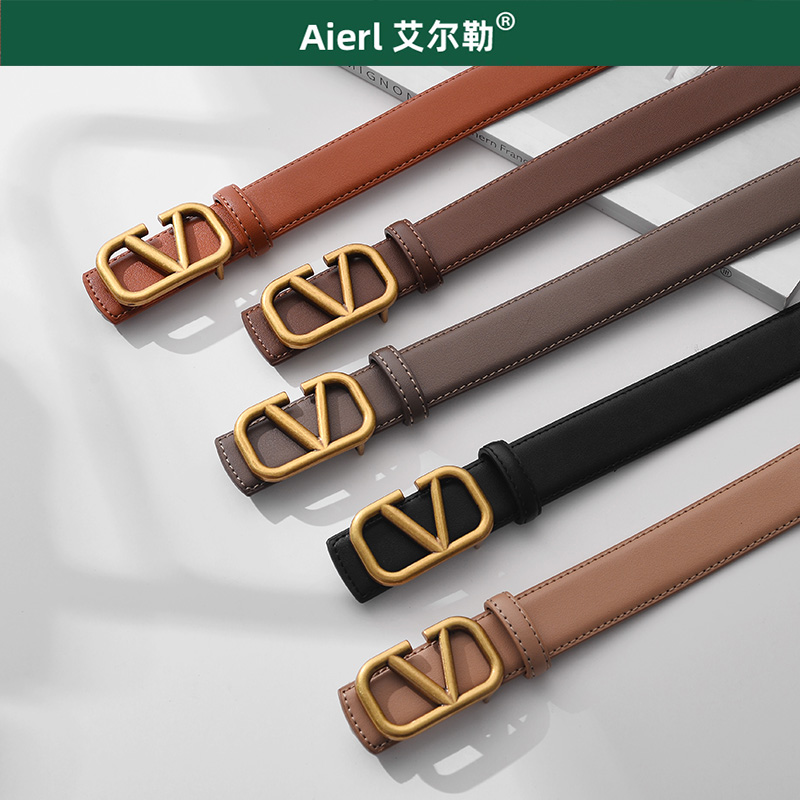 皮带女款真牛皮时尚百搭腰带柔软