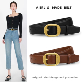 皮带女士真皮新款 黑色 时尚 百搭配牛仔裤 带宽休闲牛皮简约腰带女款