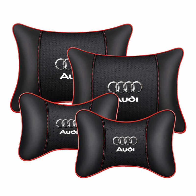 适用奥迪汽车头枕一对车载护颈枕A3/A5/A4/A6腰靠垫Q5L车用内饰品