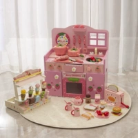 Розовая шумная кухня+мороженое+бургер хлеб