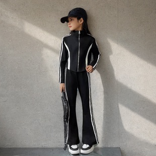 少儿秋冬季童模练功服男女童t台走秀儿童形体礼仪模特训练服校服