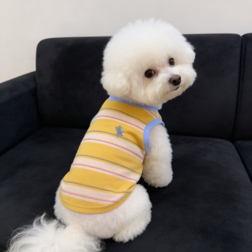 宠物新款夏季圆领狗狗背心雪纳瑞泰迪比熊小狗薄款西高地中小犬潮