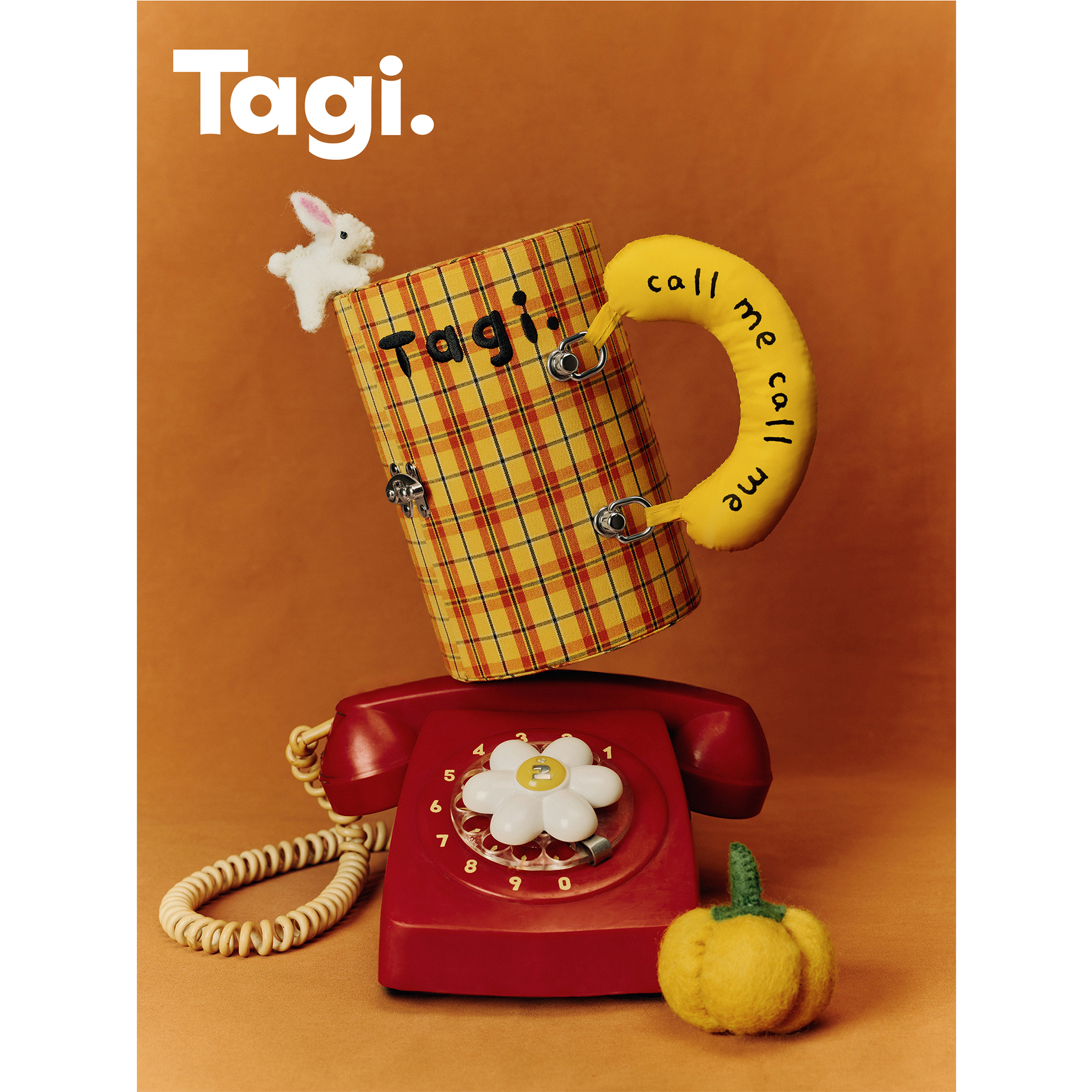 Tagi.柑橘饼干大容量多层旋转提手便携首饰盒化妆包