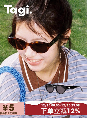 Tagi.爱心复古墨镜时尚遮阳