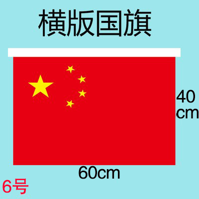 6号横版国旗商场吊旗配PVC管送鱼线