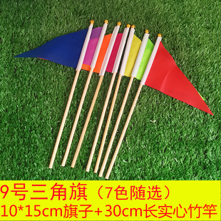 9号三角彩旗10*15cm旗子小号手摇旗手挥旗工地标记号50面起包邮