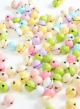14mm马卡龙烤漆浅色系铃铛挂饰手工饰品宠物项圈小铃铛挂件配件