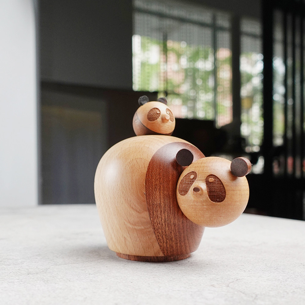 几人设计熊猫实木精油香薰摆件车载室内扩香器治愈小摆台创意礼物,家居饰品,香薰摆件,淘宝优惠券,粉丝福利购,淘宝优惠卷