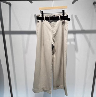 艾诺丝专柜正品国内代购2026春装新款卷边阔腿牛仔裤BR321152