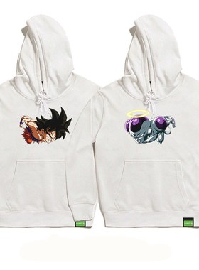 七龙珠联名连帽卫衣孙悟空 弗利萨印花 情侣qlz学生童装男女外套