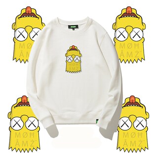 kaws x 辛普森联名卫衣亲子儿童装青少年情侣款纯棉卡通春季外套