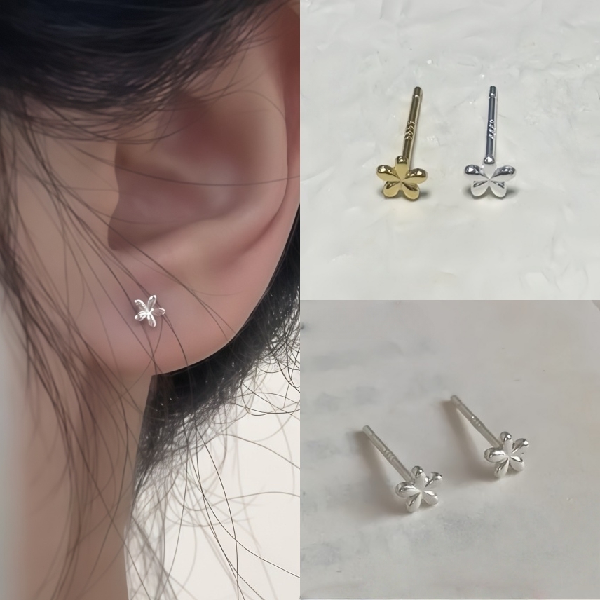 韩式医用钛钢迷你小花耳钉养耳洞耳骨钉合金甜美免摘耳蜗钉夏耳饰