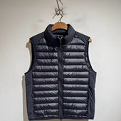 舒适保暖轻便 克轻内充白鹅绒简约立领羽绒外套排骨马甲背心男