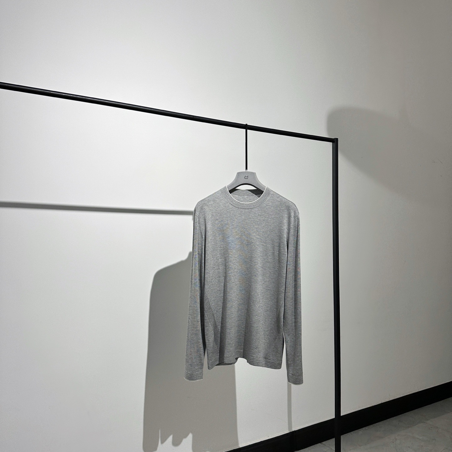 针织衫羊毛混纺桑蚕丝圆领毛衣男