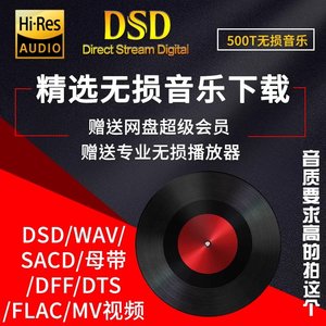 DSD无损音乐hires抖音歌曲音源下载包wav/flac/HIFI车载mp3高品质