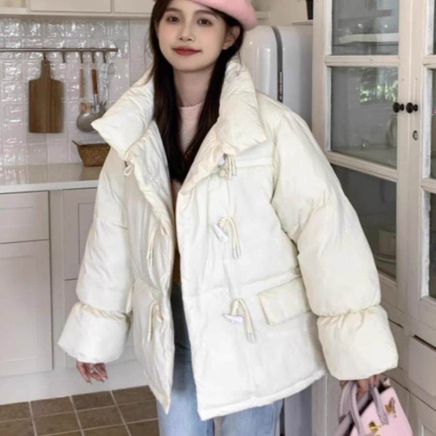 羽绒棉服女款2024爆款冬季韩系穿搭宽松小个子学生棉衣棉袄外套