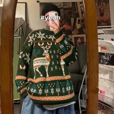 圣诞新年情侣装毛衣针织衫