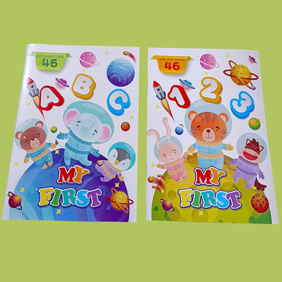 myfirst英文练习册数字123字母ABC描红本涂鸦绘图贴纸画画本