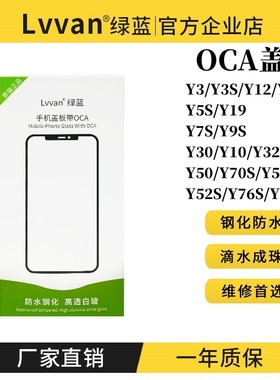 绿蓝盖板带OCA胶适用Y97 Y85 Y50 Y52S S9E Z5x X20 X21盖板通用