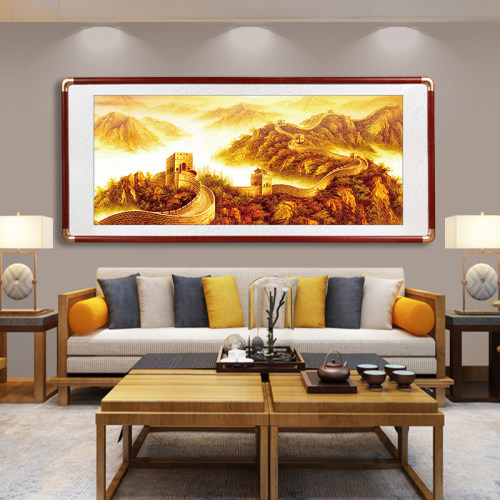 万里长城办公室装饰画挂画靠山图