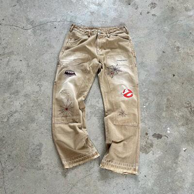 拉链长裤印花图案秋冬