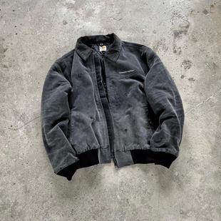 False 卡哈特水洗做旧拉链夹克水洗黑 Perception