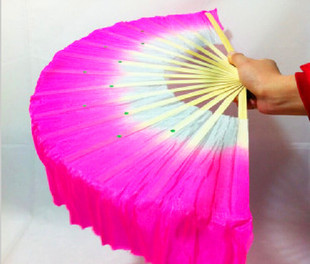 成人舞蹈扇加长飘头双面绸扇广场舞演出跳舞扇扭东北大秧歌的扇子