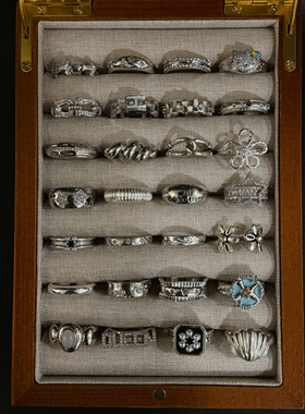 高级感轻奢戒指韩国博主ins冷淡风小众设计开口食指