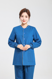 手术服新款桃心领外出服男女款长袖洗手衣医生巡回服单独上衣