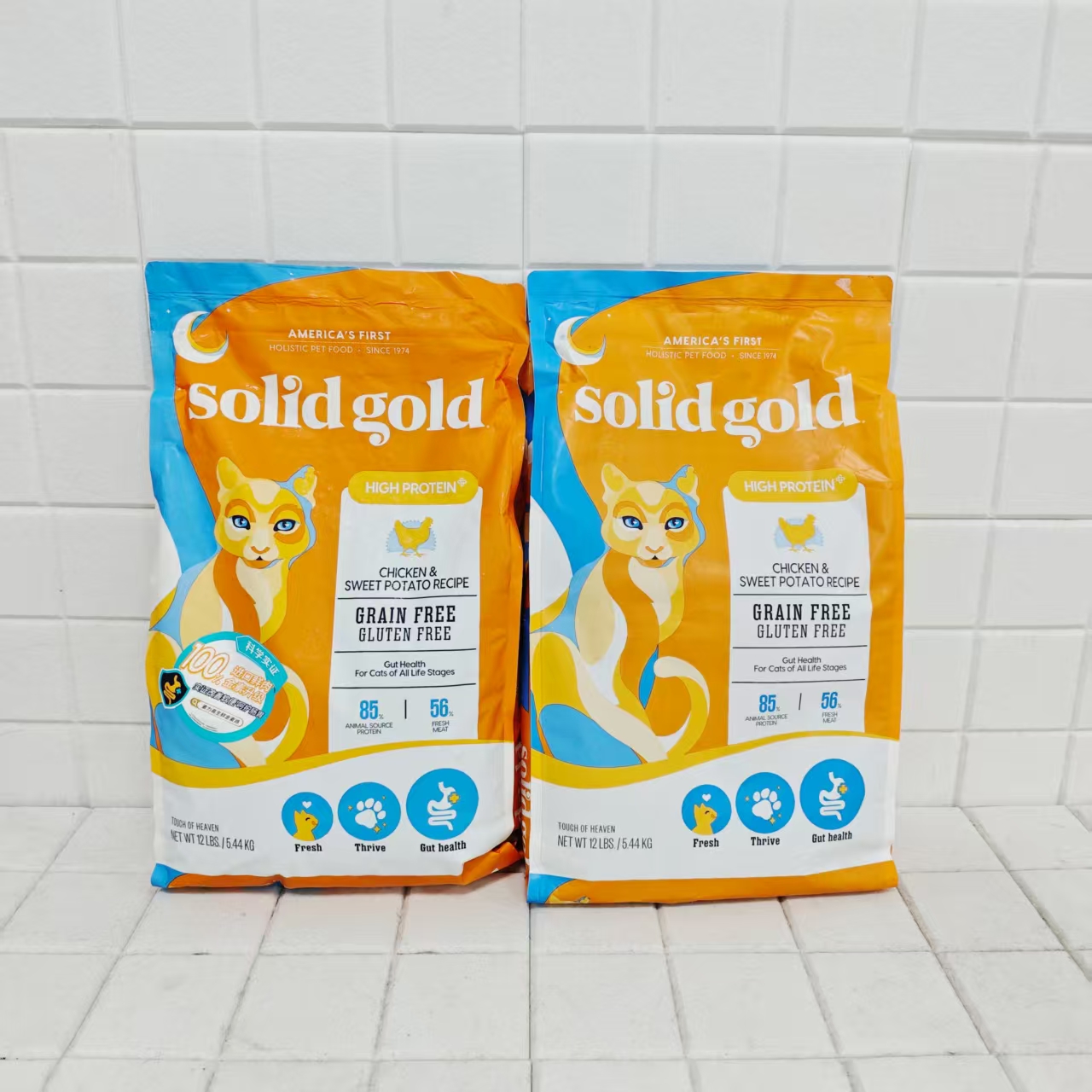 素力高鲜肉鸡肉甘薯高蛋白金素鸡美毛全猫粮3磅1.36kg-12磅5.44kg