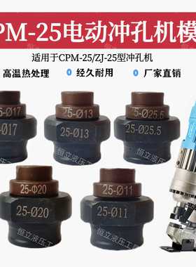CPM-25电动液压冲孔机模具ZJ-25打孔冲头圆模长孔一字孔椭圆模子