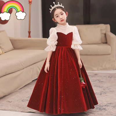 高端儿童礼服女童主持人花童