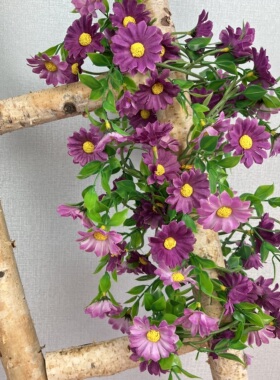 吊顶管道装饰花假花条小雏菊绢花