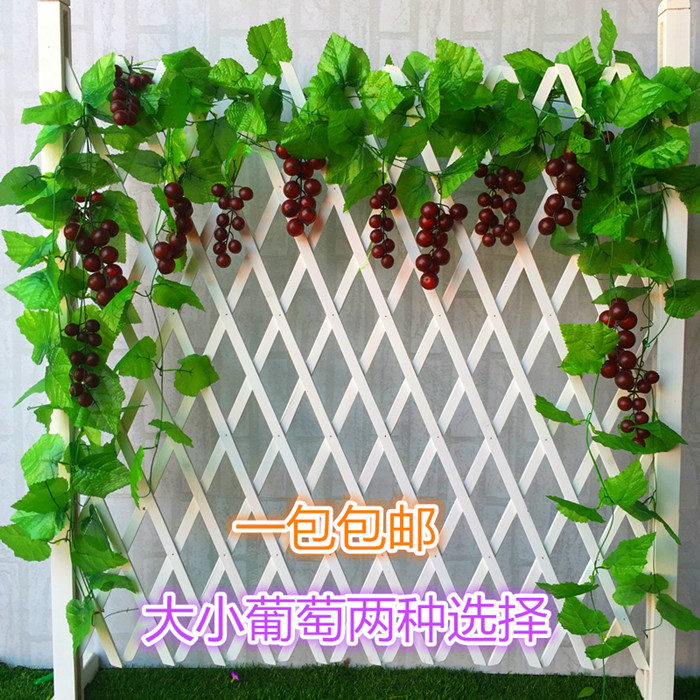 假葡萄藤叶子藤蔓塑料花藤吊顶屋顶装饰仿真葡萄藤条水果蔬菜藤条 鲜花速递/花卉仿真/绿植园艺 仿真果蔬 原图主图