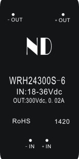 WRH24300S 直流高压dc dc24V升300V升压电源模块 隔离变换器