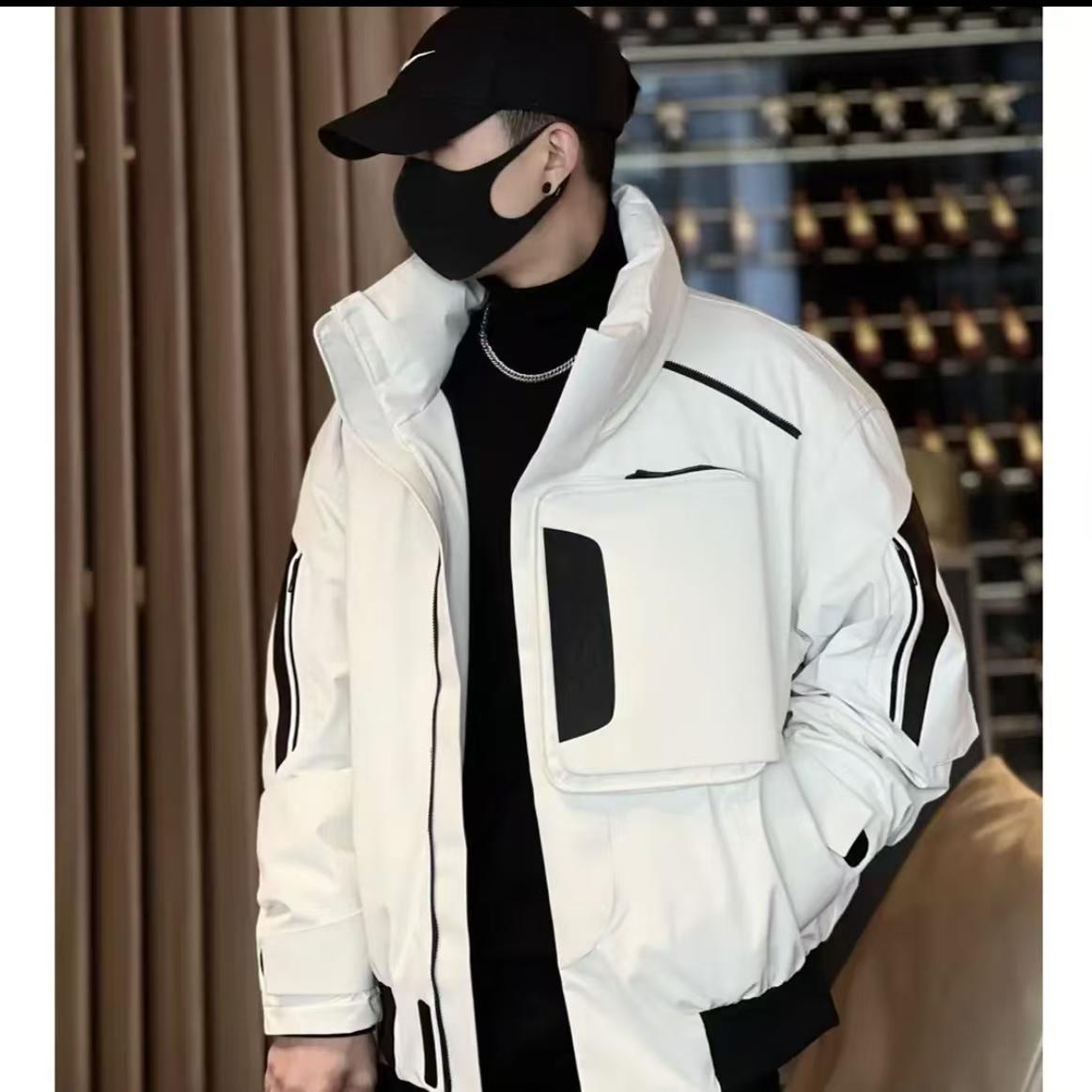 潮牌男士休闲个性百搭宽松冬季新款保暖棉服工装款防风棉衣外套男