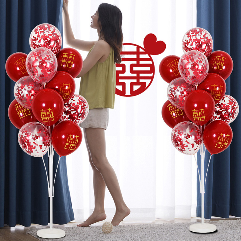 【送备用球+气筒】气球立柱
