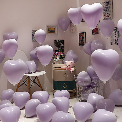 【送打气筒】紫色气球套装