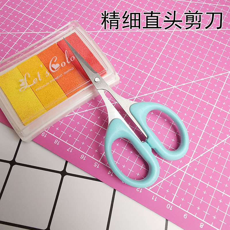 粘土软陶精细剪刀 直头剪刀超轻黏土手办工具蒂芙尼蓝色精细剪刀