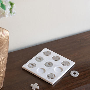 简约大理石实木棋盘桌面摆件办公室样板间客厅书房家居软装 饰品