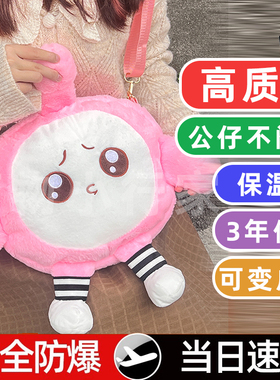 新热水袋充电式毛女生用热宝绒可爱电暖宝宝斜挎可背带包包暖手宝