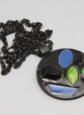 Y复古vintage波谱拼接中古项链毛衣链孤品